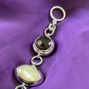 .925 Sterling Silver and gemstone bracelet from ELLE